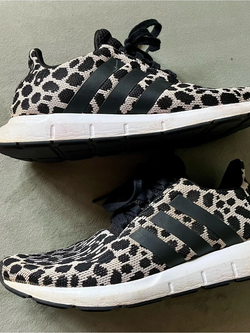 Men’s Adidas Swift Cheetah Print Mesh Shoes